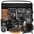 Fathers Day Gifts for Men - Luxury Bath & Beard Gift Set for Men, Bath & Body Care Kit for Him with Beard Wax | Valentines Day, Christmas, Birthday, Spa Kit Travel Bag Gift for Dad