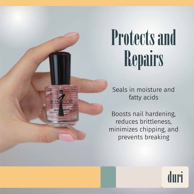 duri Rejuvacote 1 Nail Growth System - Original Maximum Strength Formula - Nail Strengthener and Nail Growth, 4 fl. oz. Refill Bottle Clear