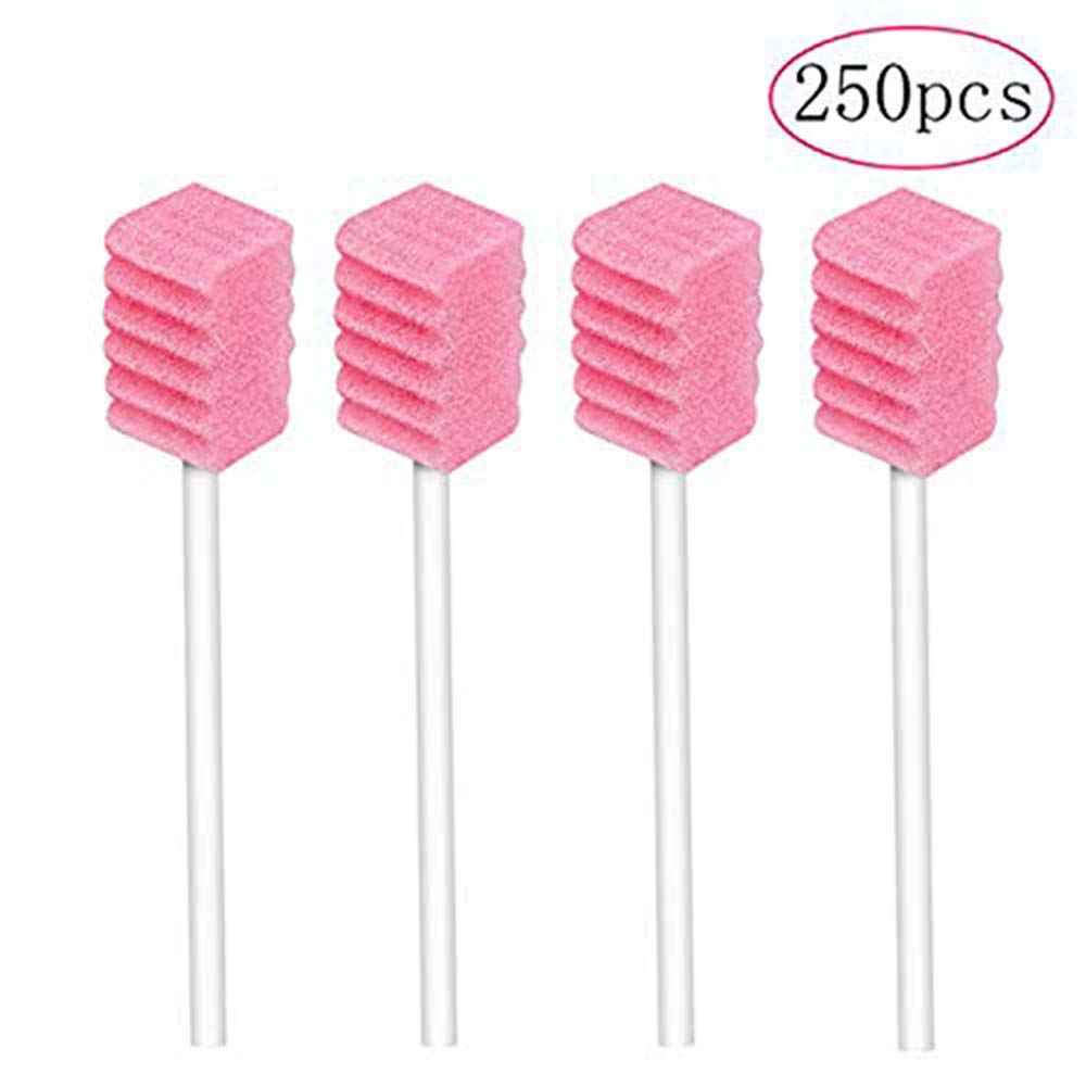 Disposable Oral Swabs, Sterile Dental Sponge Swabsticks Unflavored for Mouth & Gum Cleaning (250 Pack/box)