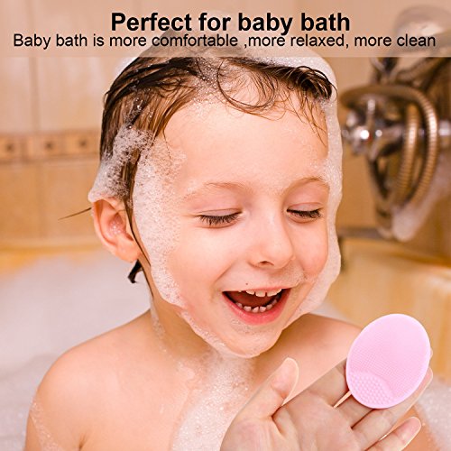 Tatuo 8 Pcs Face Scrubber Soft Silicone Face Scrubber Exfoliator Silicone Facial Cleansing Brush Cradle Cap Wash Brush Blackhead Pore Pad for Deep Cleaning Skin Care 8 Colors