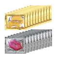 40 Pairs 24K Gold Eye Masks & Lip Masks, Crystal Collagen Under Eye Patches for Puffy Eye, Moisturizing Skin Care Lip Eyes Patches for Dark Circles, Wrinkles and Fine Lines (gold and pink)