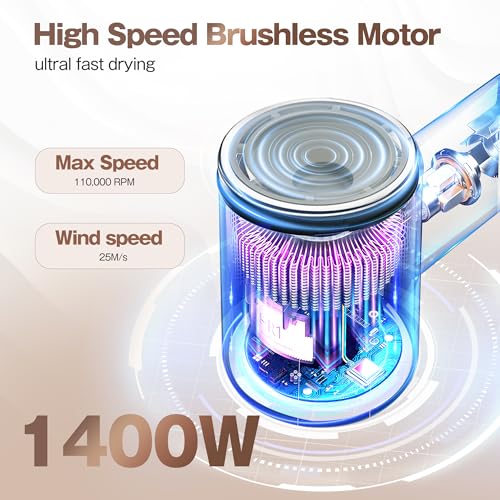 Labiim High-Speed Ionic Hair Dryer with 110,000 RPM Motor, Cold & Hot Modes