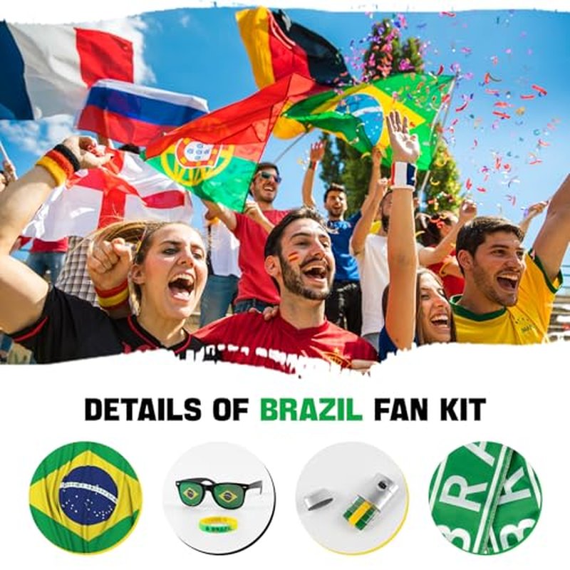 Soccer Fan Kit - 6PCS Football Accessories for Game Day