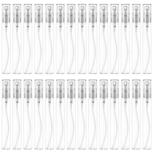 40 Pack Mini Refillable Glass Spray Bottles 10ml - Leak Proof Atomizers for Perfume & Essential Oils