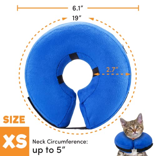 BENCMATE Protective Inflatable Collar for Dogs and Cats - Soft Pet Recovery Collar Does Not Block Vision E-Collar (Medium, Rainbow)