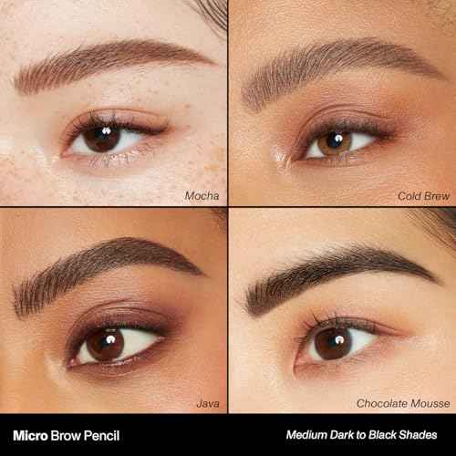 Morphe Micro Dual Eyebrow Pencil - Dual-Ended Brow Pencil Featuring a Retractable, Ultra-Precise, Pointed Tip - Richly Pigmented, Smooth-Gliding, Long-Lasting Wax Formula - Java (0.003 oz)