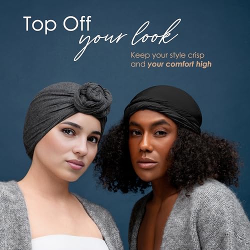 Silk Satin Lined Halo Turban Head Wrap for Men & Women
