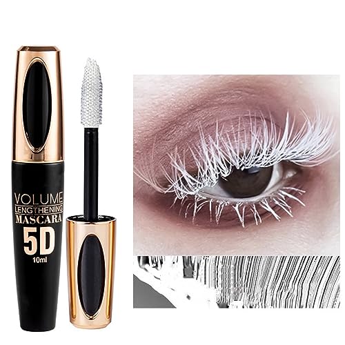 5D Silk Fiber Mascara White Waterproof Voluminous Lash