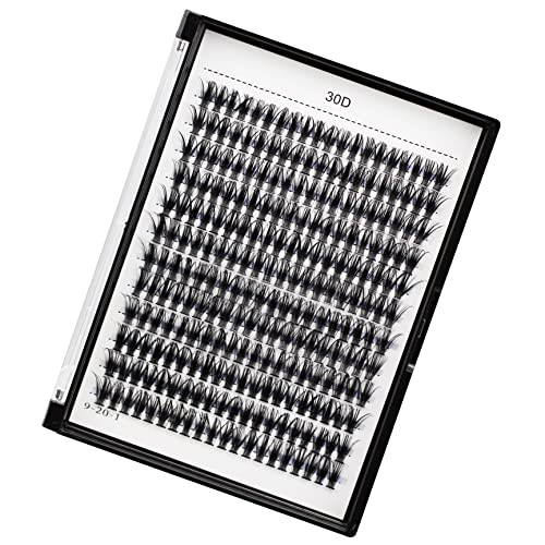 Bodermincer 10D/20D/30D/40D/50D/60D/80D 240 Clusters Lashes C/D Curl 10-12-14-16mm MIX/14-16-18-20mm MIX Fluffy Single Cluster False Lashes Premade Volume Fans (80D 10-12-14-16mm MIX, D Curl)