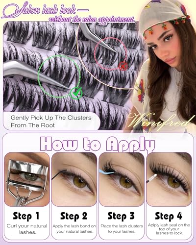 Winifred D Curl Wispy Lash Clusters 10-14mm