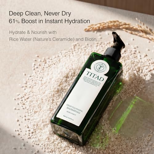 TITAD Scalp Detox Clarifying Shampoo - Sulfate-Free AHA & Rice Water