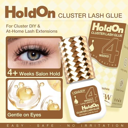 LASHVIEW Sensitive Lash Cluster Glue - 4+ Weeks Waterproof & Hypoallergenic
