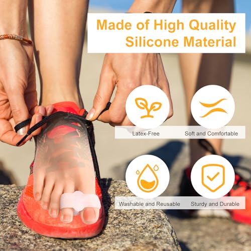 ElevateTech 12 Pack Silicone Bunion Toe Separators for Men & Women