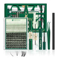 KEYYOU Lash Extension Kit - DIY Clusters with Bond, Seal & Remover