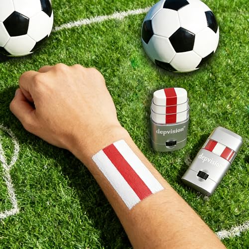 3 Pack Hypoallergenic Face Paint Sticks for Sports Fans