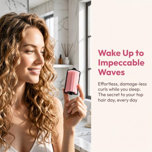 FOMIYES Foam Hair Rollers 6-Pack for Overnight Curls, Large 4cm Diameter, Gentle Styling for Fine Hair