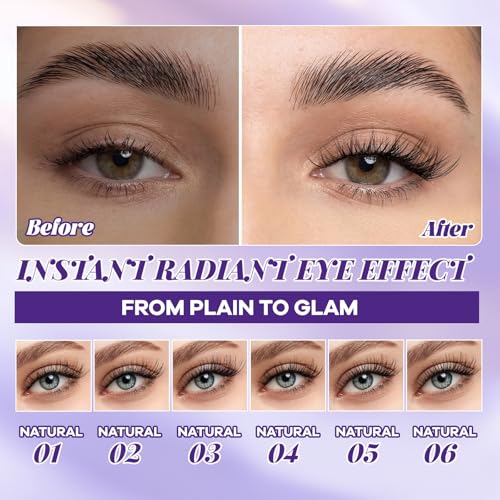 B&Q Natural Lash Clusters - Wispy Individual False Lashes 8-16mm