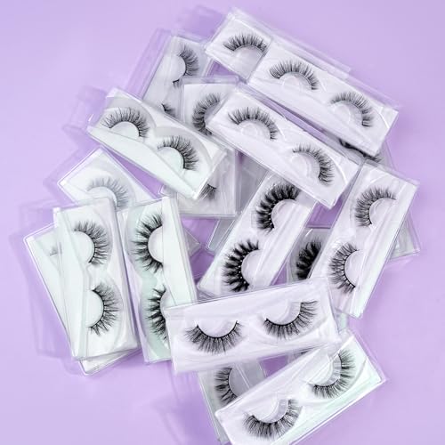 20 Pairs False Eyelashes - 4 Styles, Natural to Dramatic Look