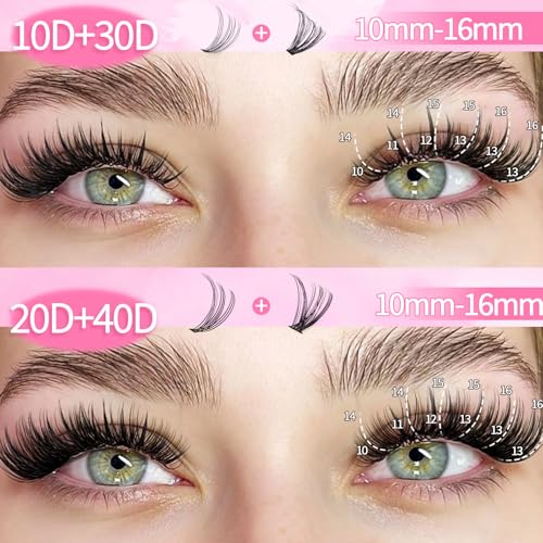 Natural Wispy Lash Clusters 720Pcs DIY Extension Kit with Tools