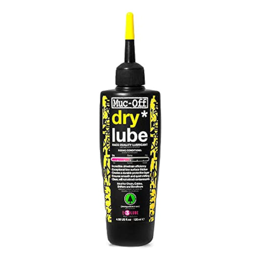 Muc-Off Dry Chain Lube, 120 Milliliters - Biodegradable Bike Chain Lubricant Suitable for All Types of Bike - Formulated for Dry Weather Conditions