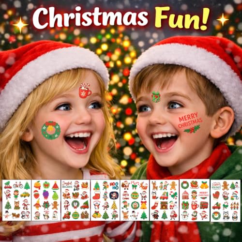 96pc Christmas Temporary Tattoos - Holiday Party Favors