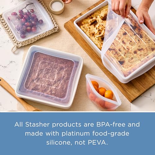 Stasher 8x8 Square Silicone Stretch Lid for Casseroles