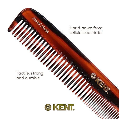 Kent 9T Tortoiseshell Comb - Handmade Fine & Wide Tooth