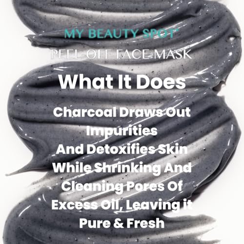 My Beauty Spot Charcoal Face Mask Peel-Off Face Mask Skin Care Black Head Remover for Face Infused with Hyaluronic Acid 6.7oz