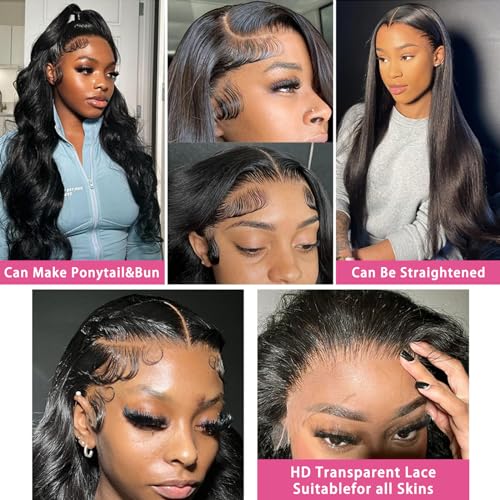 26 Inch Body Wave Lace Front Wig 13x4 HD 200 Density