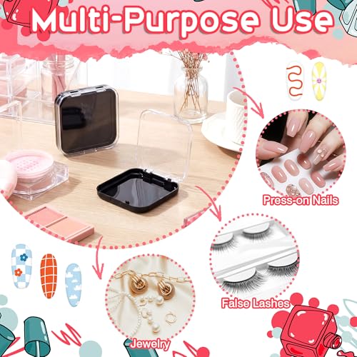 AceOrbit Press On Nail Storage Boxes - 24 Pack with Adhesive Tape