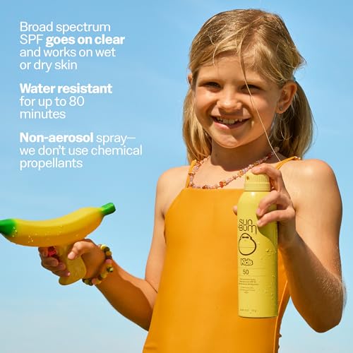 Sun Bum Kids SPF 50 Clear Sunscreen Spray 6 oz - Water-Resistant, Fragrance-Free
