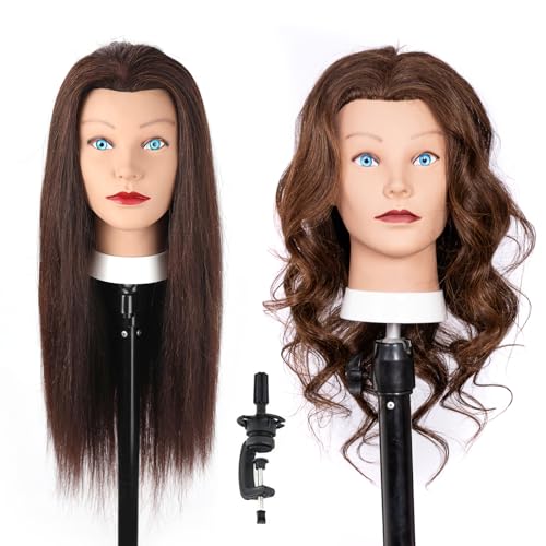 Stancia 100% Human Hair Mannequin Head 22-24" for Styling