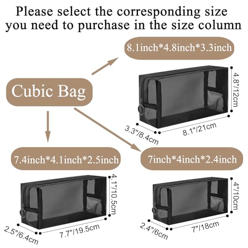 20 Pieces Mesh pouch, Mesh Makeup Bag Portable Makeup Pouch Travel Toiletry Bag for Makeup Organizer Home Office Travel Accessories, Mesh Cosmetic Bag with Zipper