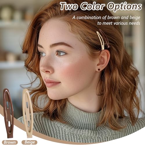 Metal Snap Hair Clips Set of 16 - Non-Slip Barrettes