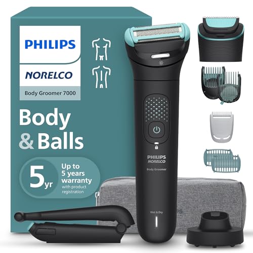 Waterproof Men's Body Groomer with Travel Case & 2D Flex Head
