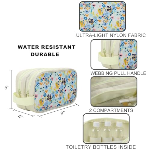 Floral Print Travel Toiletry Kit with TSA Bottles