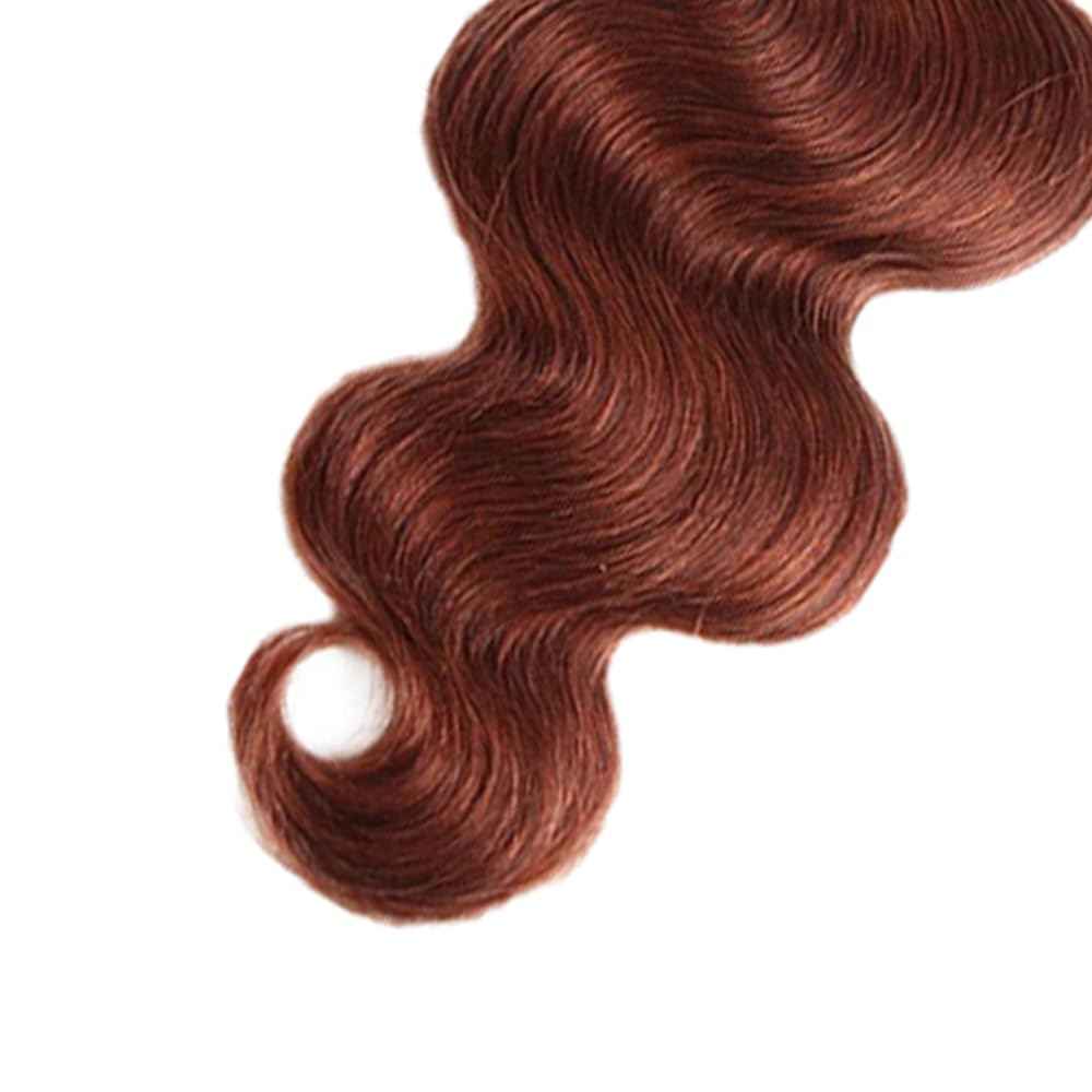 Color 33 Bundles Human Hair Auburn Body Wave Bundles Huxowax Peruvian Virgin Remy Hair Single Bundle 20 Inch Double Weft Copper Red Body Wave Bundle
