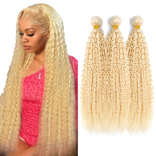 613 Blonde Loose Wave Hair Bundles 26-30 Inch (3 Pack)