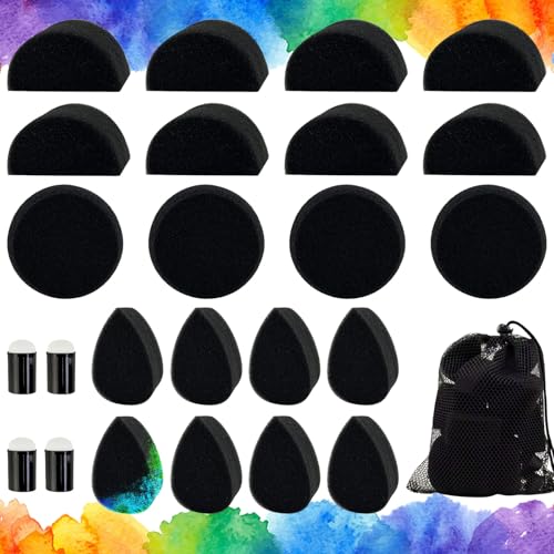 Morofme Face Paint Sponges Kit - Teardrop Shaped Artist Sponges
