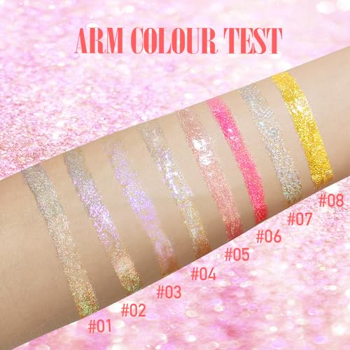 Roll-On Holographic Glitter Gel for Face & Body Shimmer