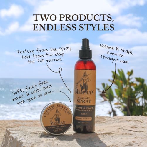 Sea Salt Spray & Curling Clay Bundle – All-Day Hold