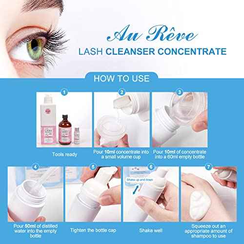 Lash Shampoo Concentrate 30ml Lash Cleanser Concentrate Add Hyaluronic Acid Oil-Free Lash Extension Shampoo Perfect for Salon£¬Unscented