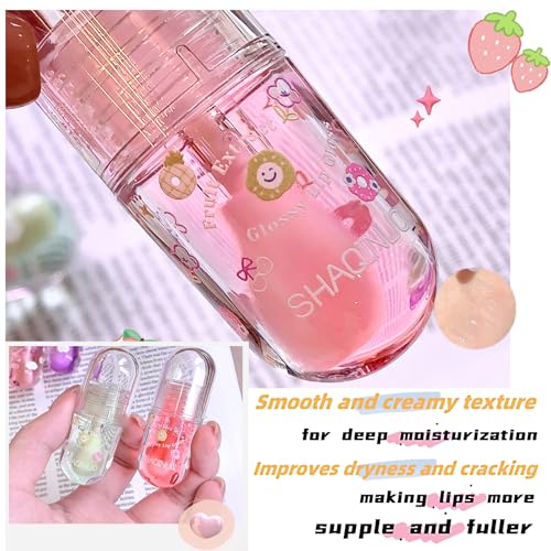 4 Pcs Fruit Flavored Lip Gloss Oil Set – Hydrating Jelly