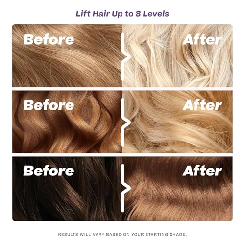 Hally Ammonia-Free Hair Bleach Kit - Gentle Lift to 8 Levels