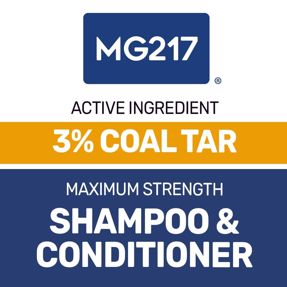 MG217 Medicated Conditioning Coal Tar Formula Shampoo 8 oz (Pack of 3)