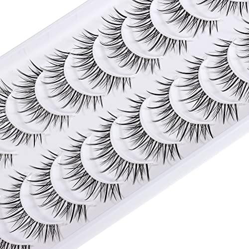 Manga Lashes 12-14mm Natural Wispy Anime Eyelashes - 10 Pairs