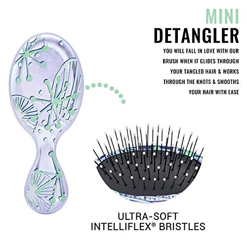 Wet Brush Osmosis Mini Detangler - Sparkling Sea Life - Detangling Travel Hair Brush - Ultra-Soft IntelliFlex Bristles Glide Through Tangles with Ease - Protects Against Split Ends and Pain-Free