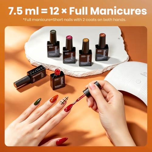 Beetles Forest Glow Gel Polish Set - 6 Warm Earth Tones