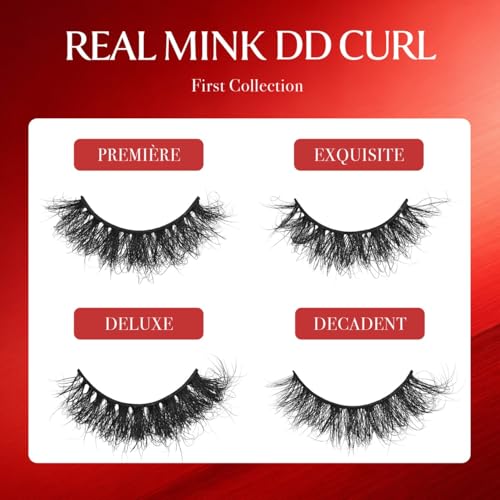 VLuxe DD Curl Real Mink Eyelashes - Dramatic Fluffy Strip Lashes