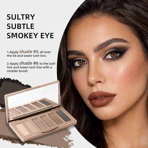 Nudes 2 Mini Eyeshadow Palette - 6 Matte Shades with Mirror